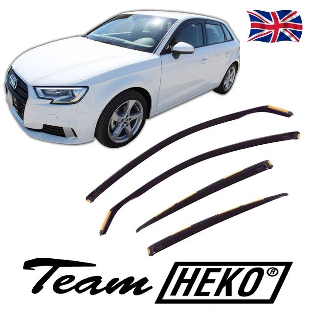 HEKO TINTED WIND DEFLECTORS for AUDI A3 8V SPORTBACK 2012 2020 4pc