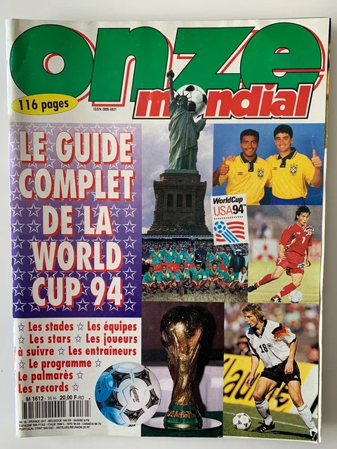 FOOTBALL ONZE MONDIAL HORS SÉRIE n° 16 SPECIAL WORLD CUP USA 1994 - eBay