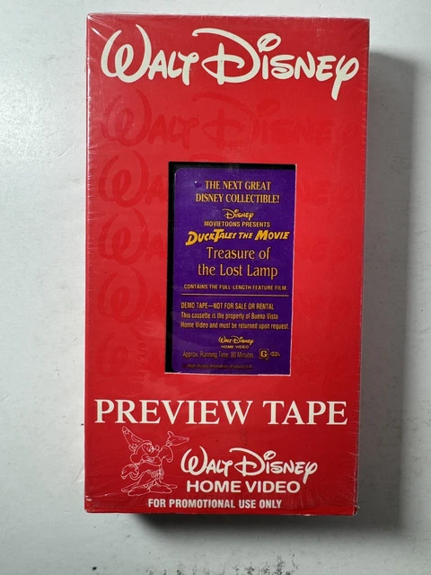 WALT DISNEY PREVIEW VHS Tape Ducktales The Movie Treasure of The Lost ...