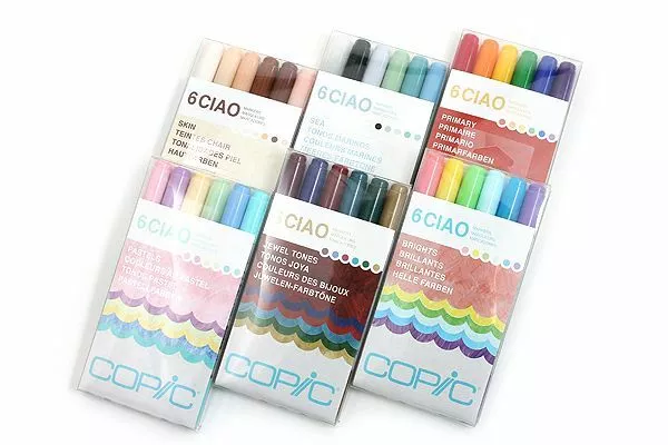 Copic Ciao Double-Tip Individual Colouring Marker Pens - Colour List A