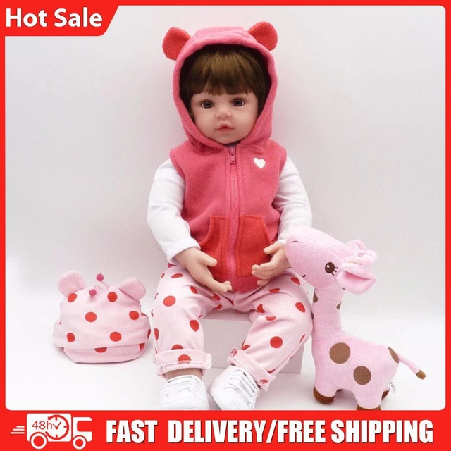 48cm Lifelike Reborn Doll Simulation Newborn Baby Soft Playmate Doll Kids Toys
