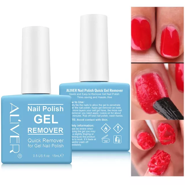 Aliver Soak Off Gel Ongle Acrylique Vernis Magique Rapide Éclat Manucure Remover