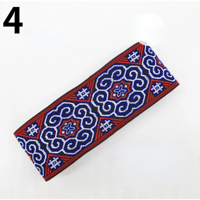 Stickereien Jacquard Band Ethnisch Gurtband Rand Kleidung DIY Basteln Sew 5CM 7M