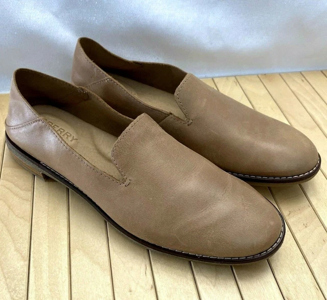 SEAPORT LEVY FLAT Loafer SPERRY TOP SIDER Tan Brown Slip On Mule