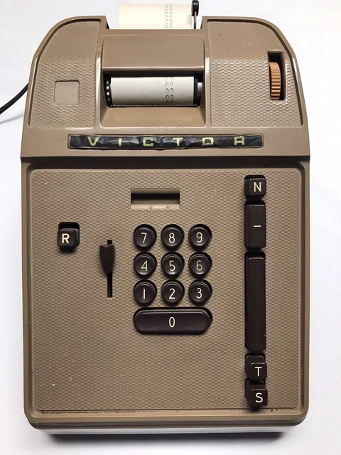 Vintage Victor Adding Machine.  Works somewhat. Only prints zeros??