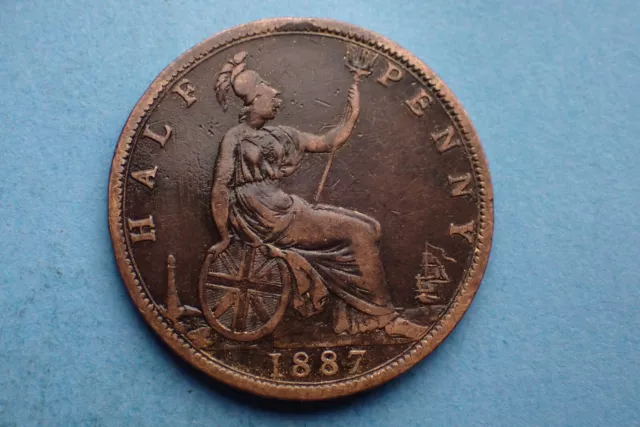 1887 Victoria Halfpenny, as shown.