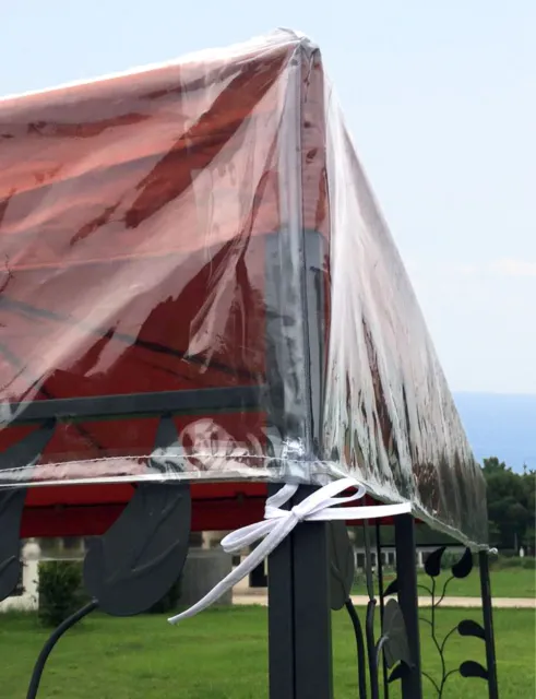 QUICK STAR Pavillon Schutzhaube 3x3m Wasserdicht Transparent Wetterschutz 3