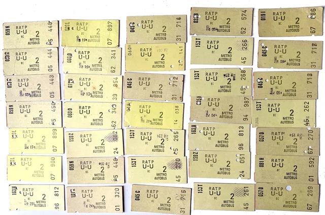 ANCIENNE CARTE HEBDOMADAIRE Métro station GARE DE L'EST Railway ticket