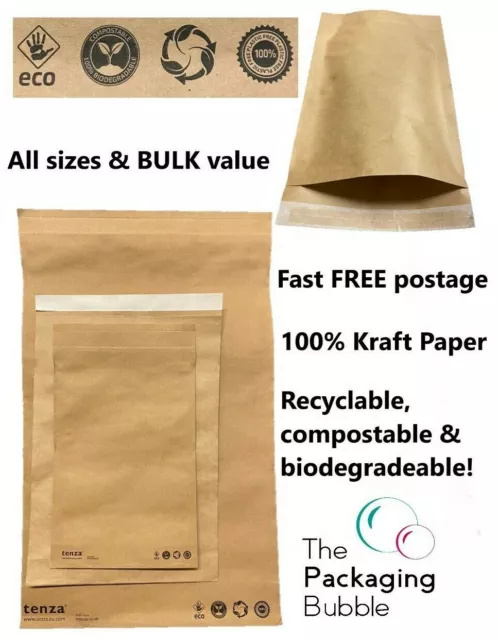 Kraftpapier Versandtaschen umweltfreundlich braun Postumschlag Versand Posttasche 3