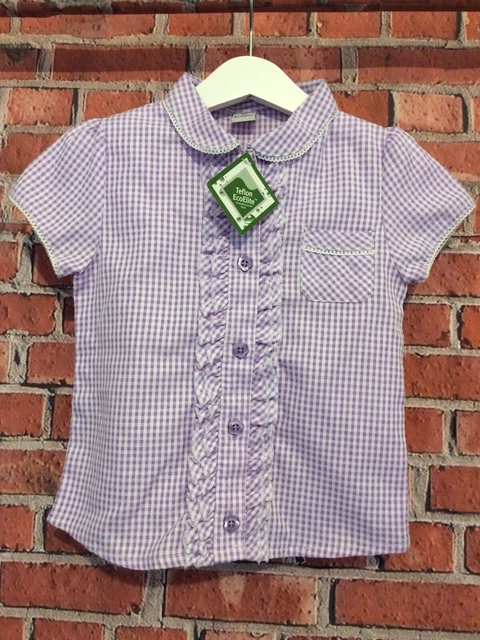 TU Girls 3-4 Years Purple Gingham School Shirt Top *New with Tags*