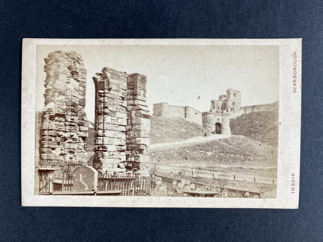 Tirage Albuminé Original Vintage Grand Hotel Scarborough Yorkshire Angleterre Circa 1880