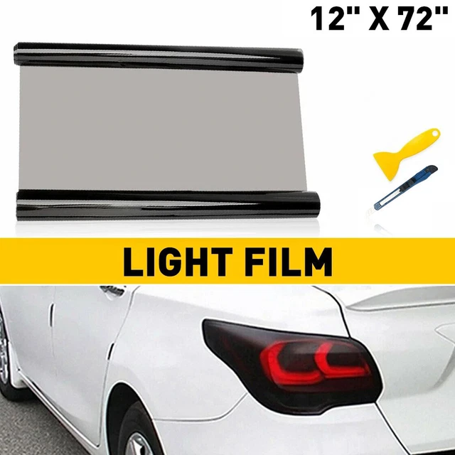 72” Car Vinyl Taillight Headlight Wrap Film Tint Fog Light Matte Black 30*180CM