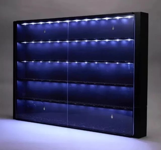 Shot Glass LED Lights Display Case Wall Cabinet Shotglass Shelves BNIB