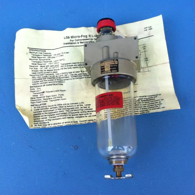 Norgren  L08-200-MPDA 1/4", MICRO FOG,POLY MINI LUBRICATOR  1/4" NPT, USA,  w25