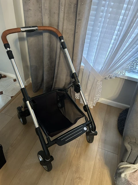 SILVER CROSS WAYFARER Complete Chrome Chassis With Basket Wheels