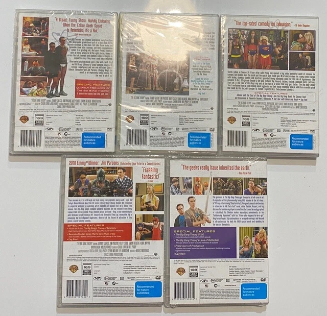 THE BIG BANG Theory Season 1 2 3 4 5 DVD TV Show Region 4 Brand New $40 ...