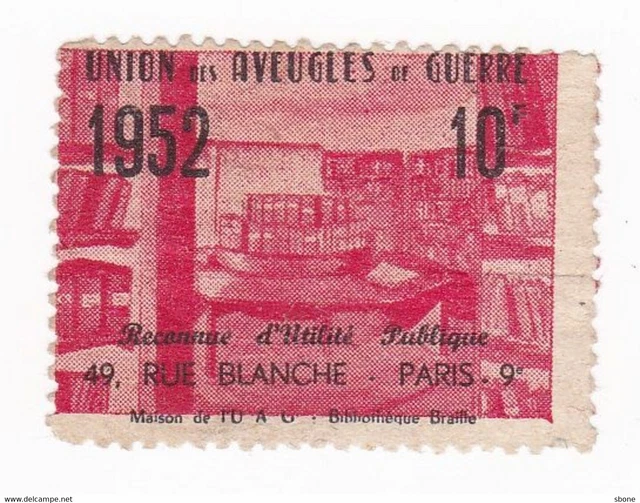 Vignette - Union des aveugles de guerre 1952