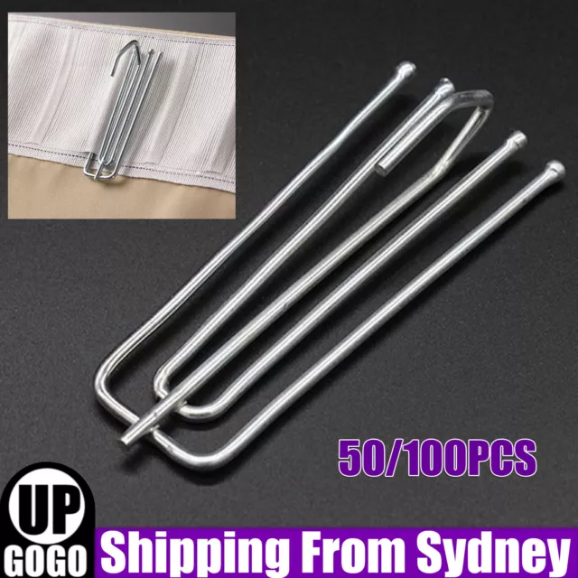 Curtain Gathering Hooks Rings Pencil Pleat Small Metal Gather Hooks Pinch  Pleat