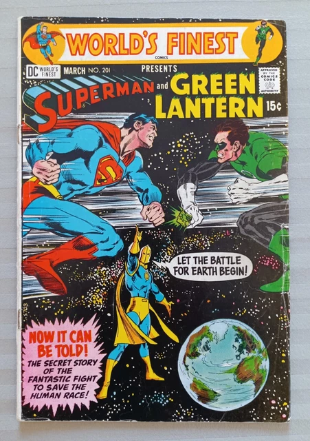 World's Finest Comics #201, Superman, Green Lantern, Dc, Bronze Age, Gd-Vg, 1971