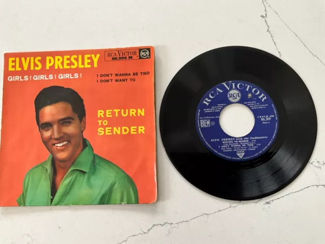 Vinyle 45 Tours Sp 45T : Elvis Presley  « Return To Sender / Girls Girls. » 1963