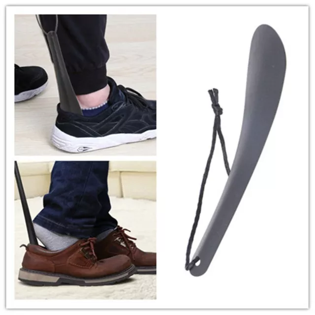 Alloy Sturdy Slip Flexible Spoon Shape Stainless Steel Shoe Lifter Shoehorn
