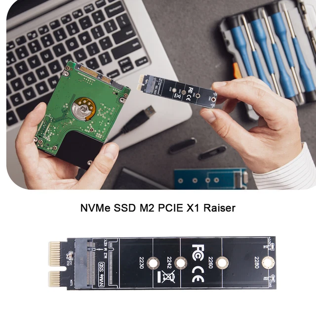 AU PCIE TO NVME M.2 SSD Adapters PCI-E M Key Supports 2230 2242 2260 ...