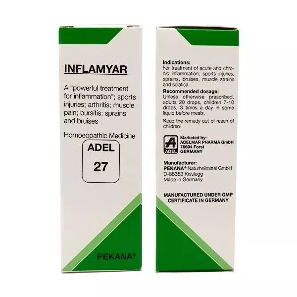 ADEL 27 gouttes (20 ml) Pack INFLAMYAR Adel PEKANA Allemagne Gouttes...