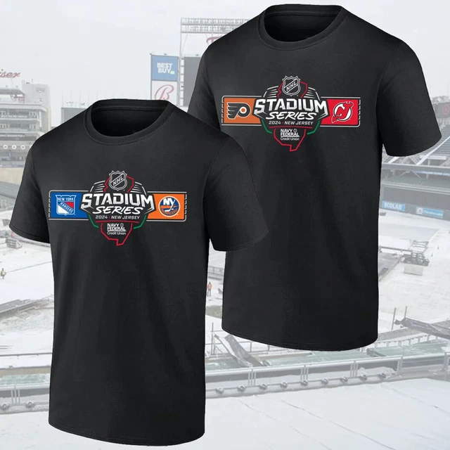 SALE 2024 NHL Stadium Series Flyers vs Devils and Rangers TShirt