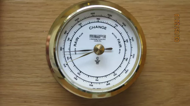 WEMPE Barometer 88mm Ø, hPa/mmHg (ähnlich PIRAT II Serie)