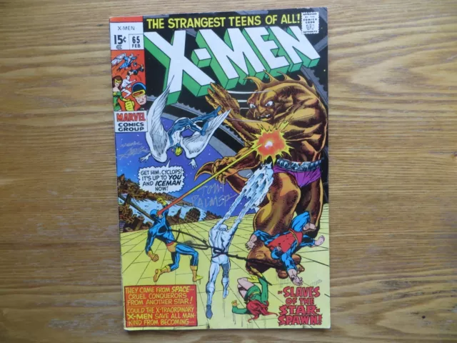 Marvel Silver Age X-Men # 65 Signed 3X Neal Adams, Denny Oneil & Tom Palmer, Poa