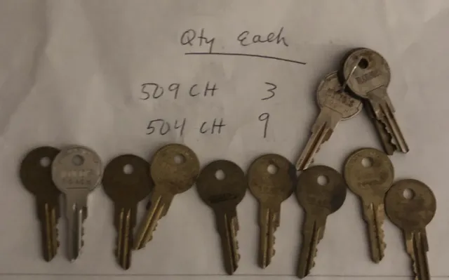504CH & 509CH Key 2 New Keys For Toolbox Key Code $9.95 - PicClick