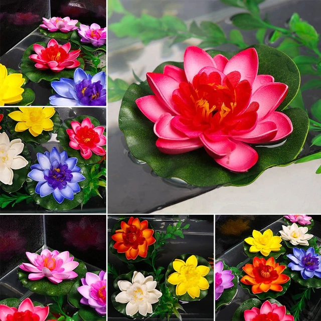 Wohnkultur Schwimmende Pflanzen Künstliche Blume Lotus Fake Pflanzen Simulation