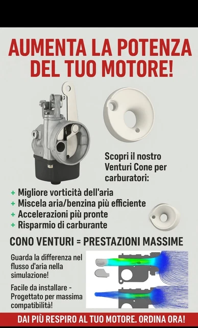 CONO VENTURI PER Sha 13/13 per Piaggio Ciao, Bravo, Si EUR 9,00