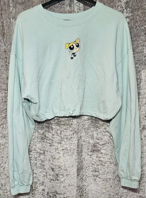 BERSHKA BLUE POWERPUFF Girls Cropped Jumper Bubbles Size Large. 14.39 PicClick UK