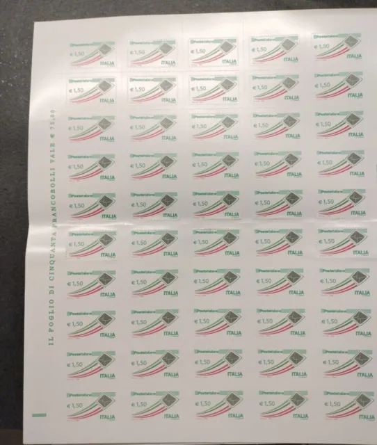 50 francobolli da 1,5 Euro  per spedizione   italia ed estero