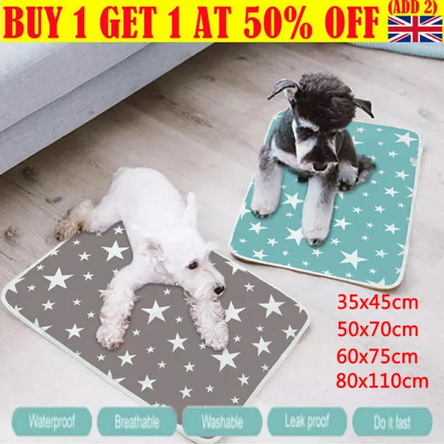 Washable Large Pet Pee Pads Mats Puppy Training Pad Toilet Wee Cat Dog Supplies