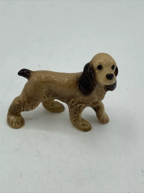 Hagen Renaker Miniature Ceramic Papa Cocker Spaniel Dog Figurine 2" Puppy