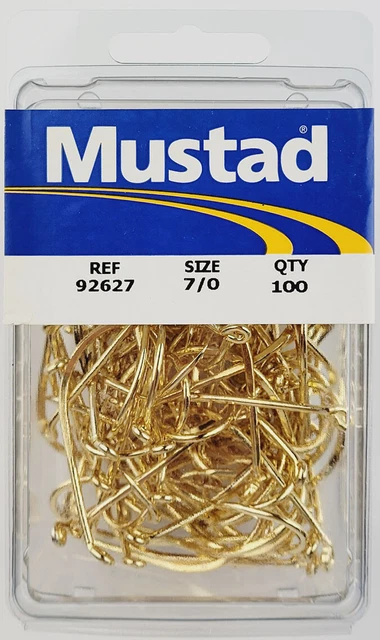 Mustad 92671-BR-7/0 Beak Fishing Hook – Special Long Shank, Forged & Reversed, Bronze Size 7/0 - View #3