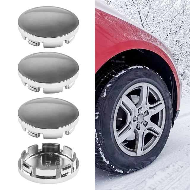 4Pcs Universal ABS-Chrome 56mm Car Wheel Center-Cap Hub Tyre Rim Hub Cap Cover