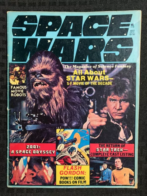 1977 SPACE WARS Warren Magazine #1 G/VG 3.0 Star Wars / Movie Robots