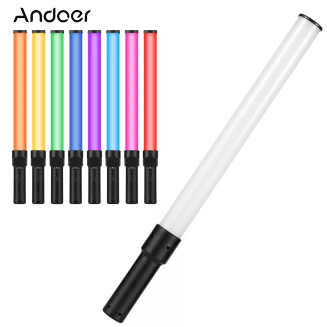 Andoer Handheld RGB Photographic LED Video Fill Light 2500/5500/8500K Wand Tube
