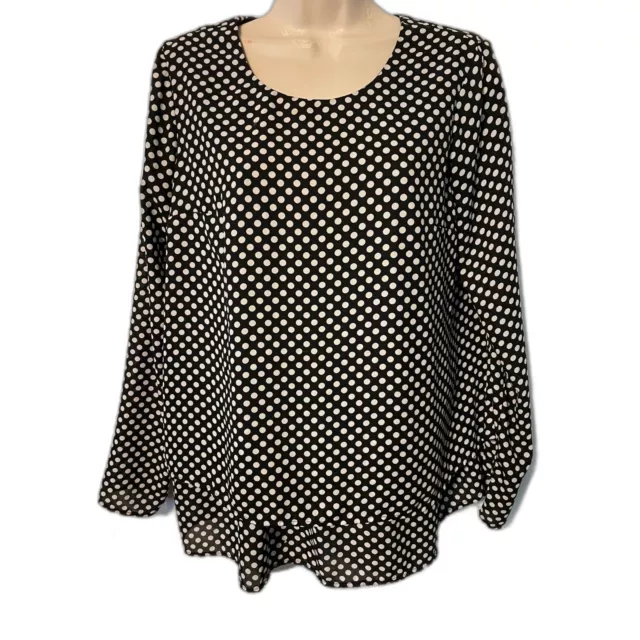 H&M Mama Black & White Polka Dot Blouse S