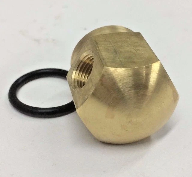 BRASS OIL PRESSURE Gauge Fitting Rocker Box Shovelhead Ironhead