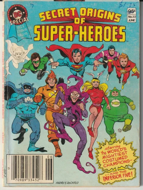 DC Special Blue Ribbon Digest #22 Secret Origins of Super-Heroes DC Comics 1982