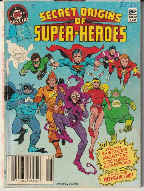 DC Special Blue Ribbon Digest #22 Secret Origins of Super-Heroes DC Comics 1982