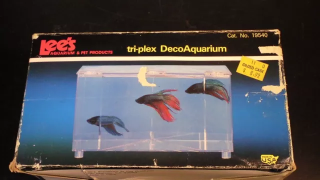 Lee's Tri-plex DecoAquarium #19540, Tank for Betta, Medication, Isolation, etc.