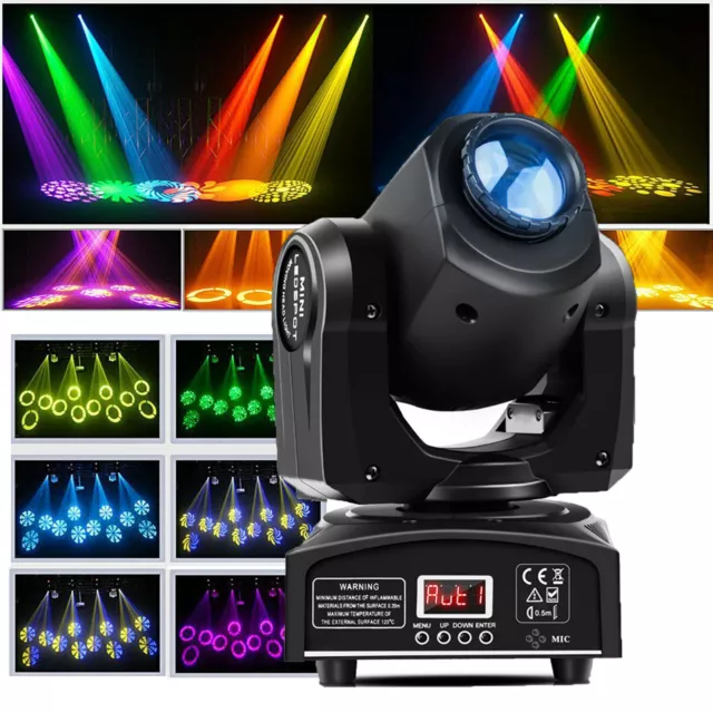 120W RGBW Moving Head Gobo Spot Stage Lighting DMX Beam DJ Disco Club Party Lamp