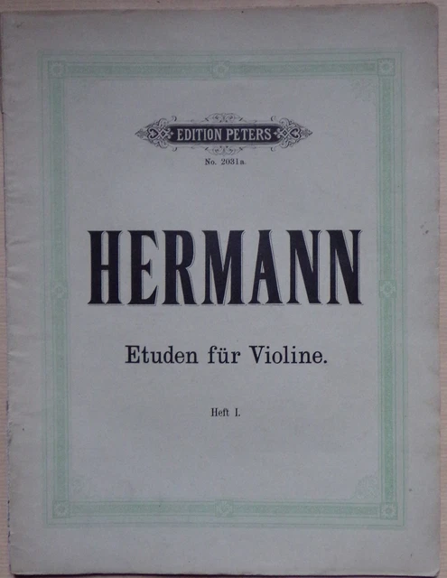 § album partition HERMANN Etuden für Violine - Peters n° 2031a