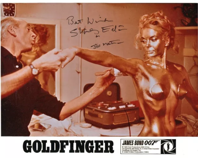 Genuine Hand Signed Shirley Eaton Goldfinger Autograph 10-8 Photo James Bond COA