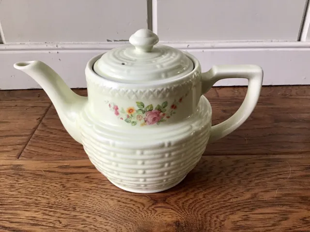 Vintage Drip-O-Lator Floral Porcelain Coffee or Tea Pot Enterprise Aluminum Co